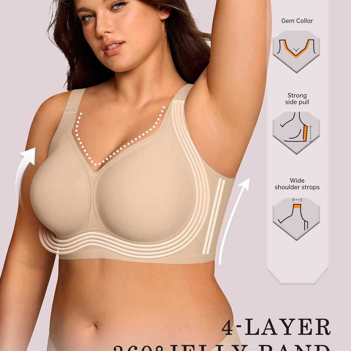 Womens Seamless Jelly Bra
