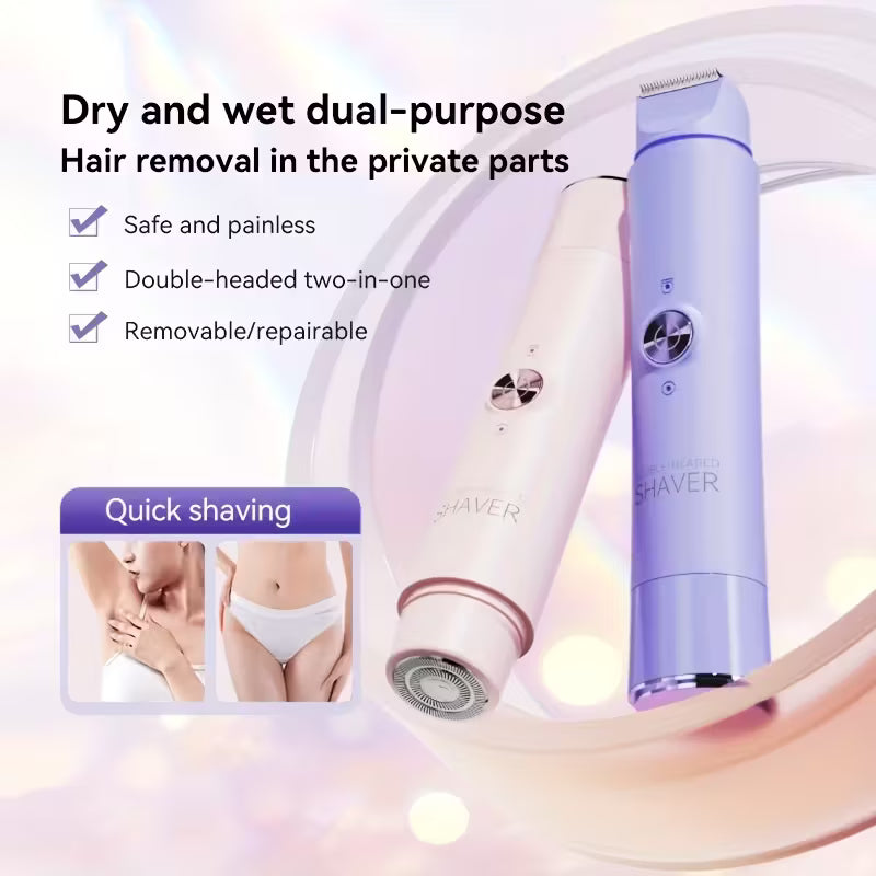 GlideHer - Dual Head 2 in 1 Hair Trimmer & Smoother